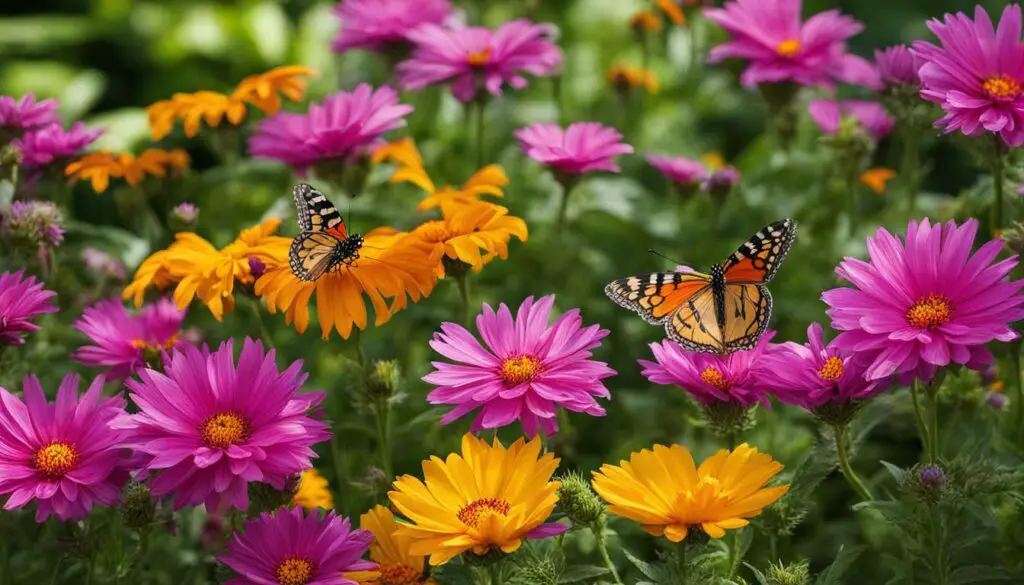Fleurs attractives pour les abeilles et les papillons
