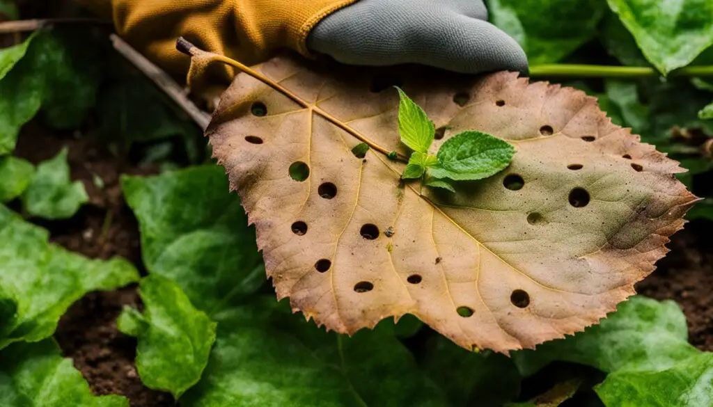 comment traiter les trous dans les feuilles des plantes