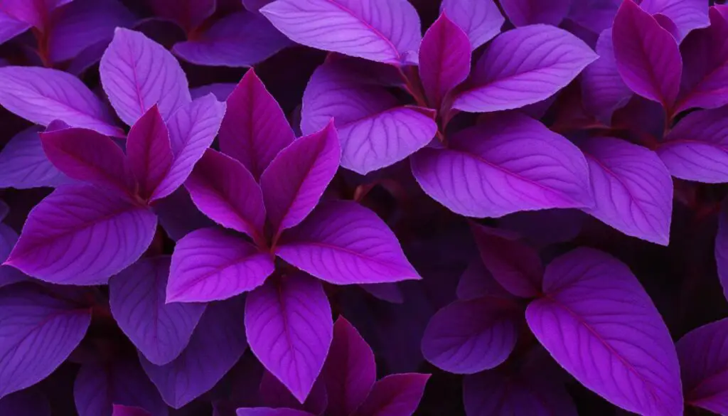 plante feuilles violettes