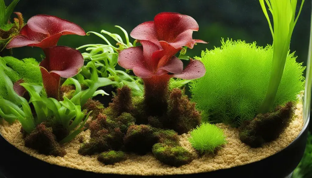 pot et substrat pour la plante carnivore aquatique