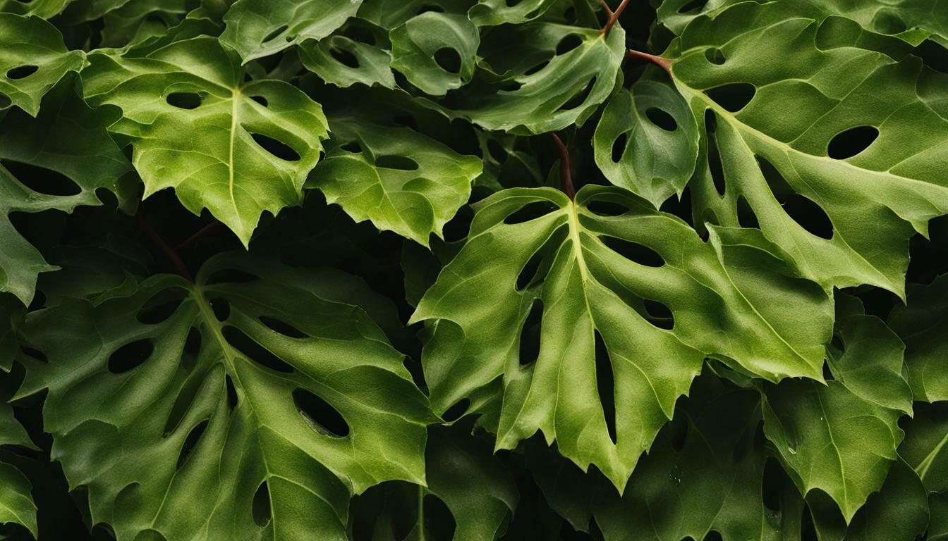 trous dans les feuilles des plantes